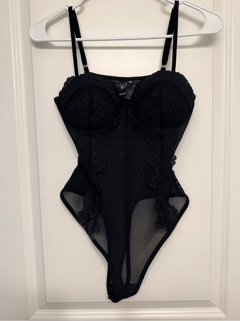 Windsor Black Lace Sheer Lingerie Top